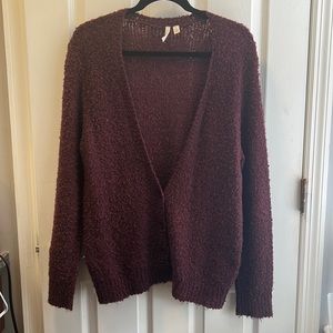 Frenchi [SIZE L] Maroon Long Button Cardigan